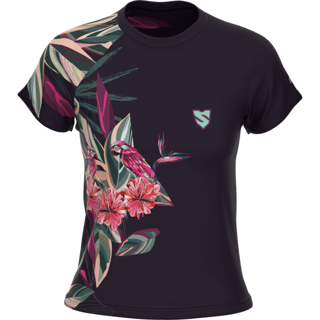 CAMISETA TÉCNICA HOLGADA DE MUJER DE MANGA CORTA